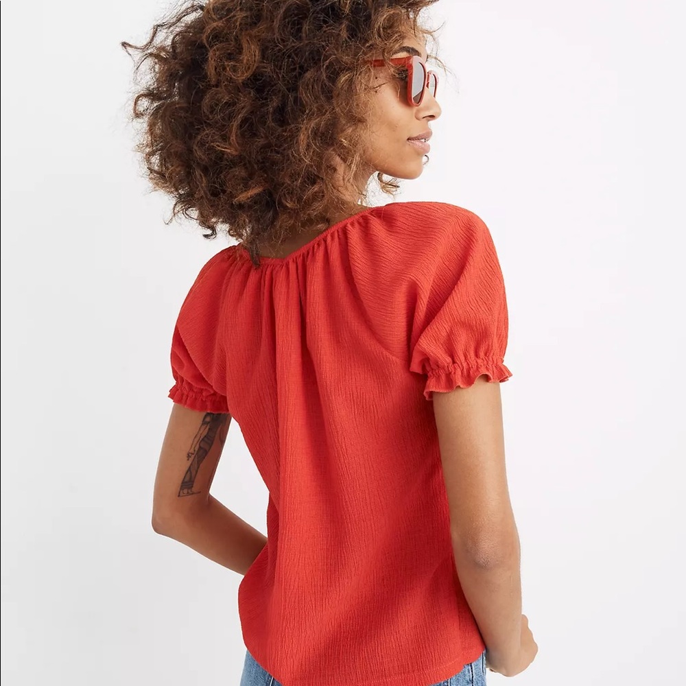 Madewell Texture & Thread Peasant Top size M - Picture 15 of 16